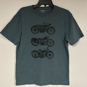 Banana Republic Steel Blue, Cotton Blend Motorcycle TSHIRT Size MED